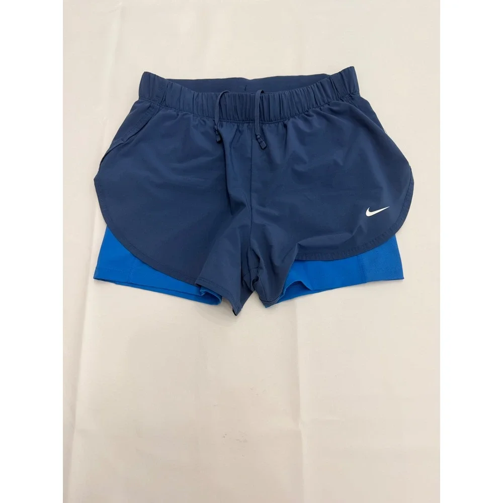 Nike Dri-FIT 2-in-1 Running Shorts  Blue Medium Activewear Workout Training